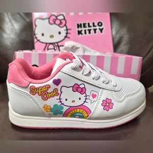 Hello Kitty Court Sneakers White Pink Little Kid Size 2 New